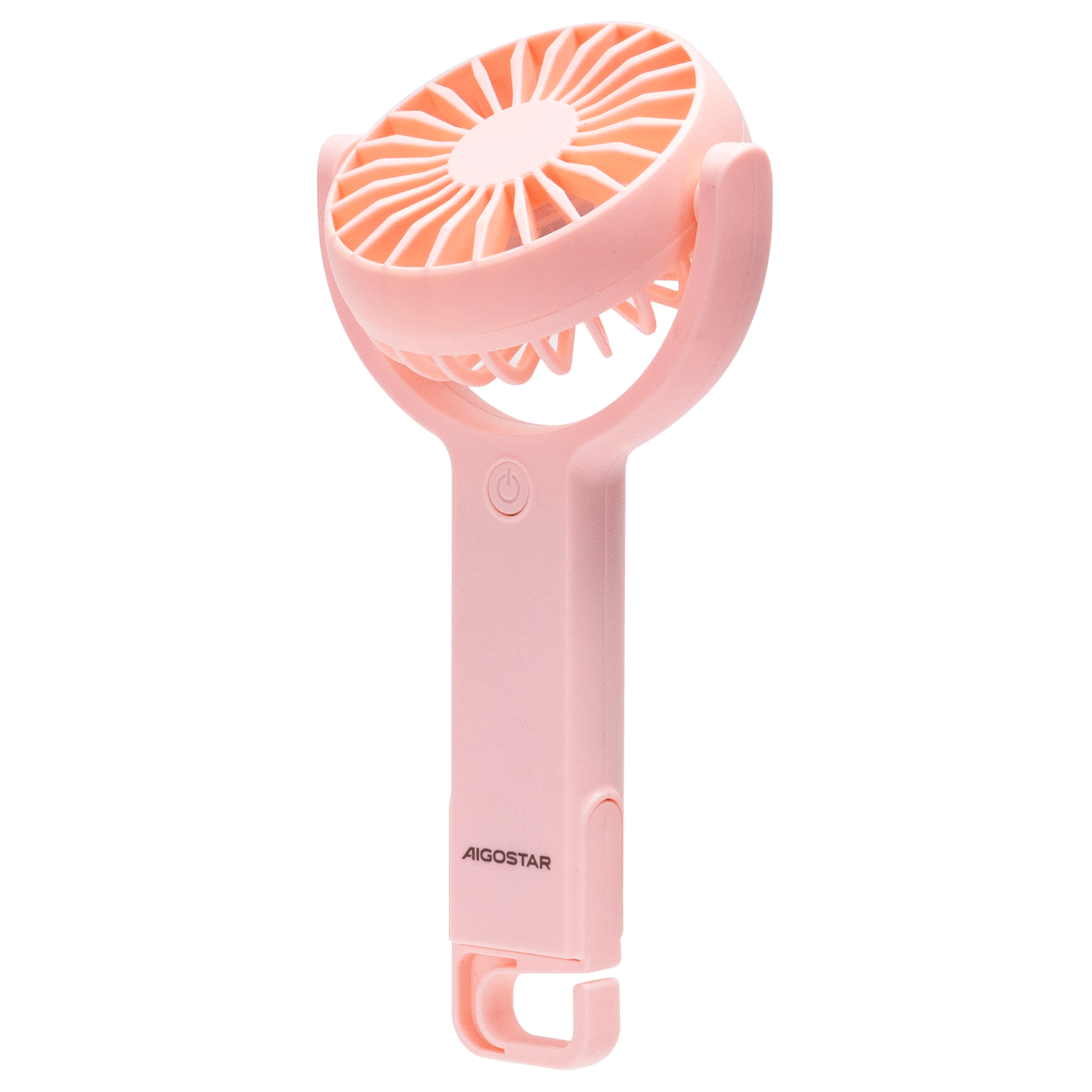 Ventilador de Mano Portátil USB, 3 Pulgadas, 7 Aspas, 5 Velocidades, 1200mAh, Rosa