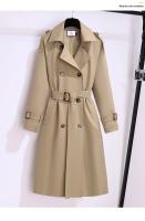 Nueva Chaqueta De Trench Femenina Estilo Británico 2025 Windbreaker Streetwear Doble Botón Largo Elegante Para Otoño E Invierno - details 6