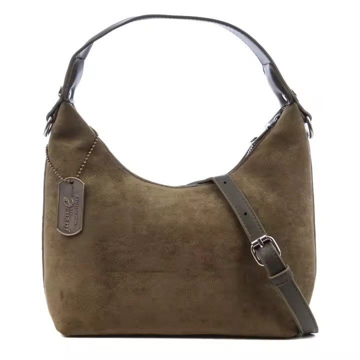 FIRENZE ARTEGIANI Atina bolso bandolera de piel auténtica gamuza. 27x10x14cm - 1