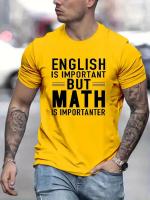 Camiseta Casual Para Hombres Con Impresión De Importancia Del Matemáticas Camiseta De Verano De Manga Corta Transpirable Ligera Y Secado Rápido Protección Solar - details 6