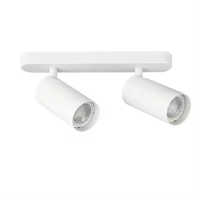 FOCO TECHO O PARED GIRO REGULABLE 2 BOMBILLAS GU10 NO INCLUIDAS - 1