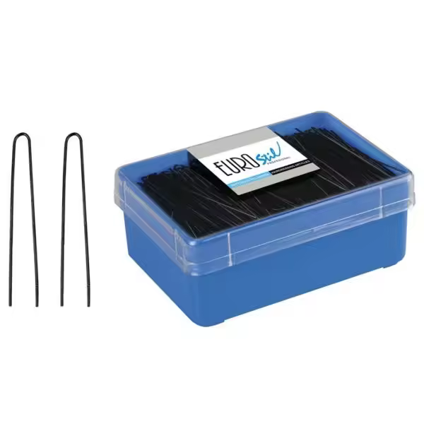 CAJA 400 HORQUILLAS MOÑO EUROSTIL 65 MM : Color - Negro (marca: Eurostil) - 1