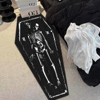 VIKAMA Alfombra De Decoración Gótica Con Calavera Para Halloween Resistente a La Suciedad Para Sala De Estar Y Dormitorio Material De Poliéster Lavable a Mano Y Máquina - details 7