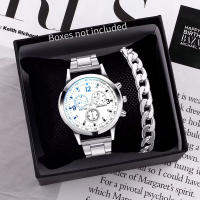 Reloj De Negocios Para Hombre Moda Reloj De Cuarzo Con Correa De Acero Inoxidable Y Cierre De Seguridad (No Incluye Caja) - details 1