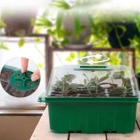 Invernadero de 6 piezas, Semilleros, mini invernadero para 72 Semillas de Plantas, winteradero con tapa y ventilatón, juego de Cultivo para casa, Granja y patio interior, balcón, 6 piezas, 72 celdas, color Verde - details 11