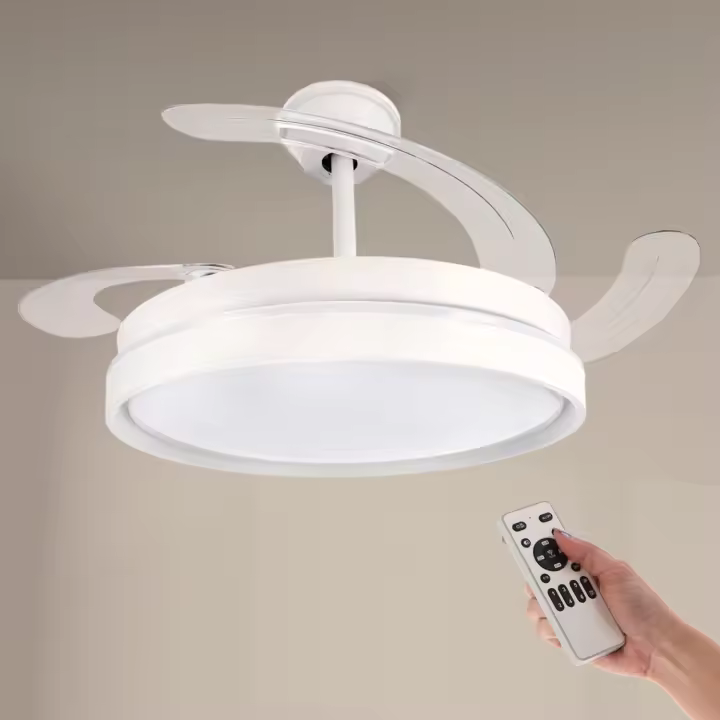 LEDSTOREPLUS Ventilador de Techo LED Blanco DC Afar Star Ø105cm Ultra Silencioso con Mando a Distancia y Palas Retráctiles Verano / Invierno - 1