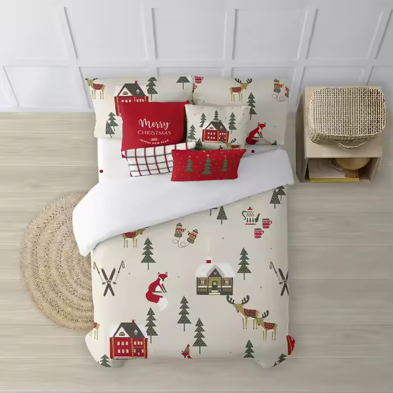 BL BELUM - Funda nórdica navidad 50% algodón - 50% poliéster- Funda nórdica con botones Laponia 19 - Funda Nórdica Extrasuave - Funda Nórdica 100% Made in Spain - 1