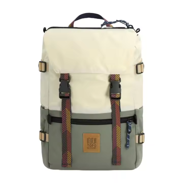Mochila Verde y Beige Topo Designs Rover Pack Classic 20L Bone White Beetle - 1