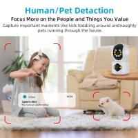 Cámara de vigilancia de seguridad interior para el hogar, Monitor de mascotas para bebés, seguimiento automático, domo inalámbrico, PTZ, IP, P2P, ICsee, 4MP, 2K, WIFI - details 5