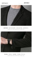 Chaqueta De Lana Elegante Para Hombre Estilo Coreano Británico Versión Sencilla De Color Sólido Para Bodas Y Trabajo Chaqueta De Negocios Con Mangas Largas - details 11