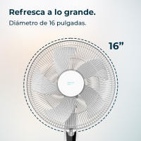 Ventilador de Pie - Cecotec EnergySilence 515 MaxFlow White – 16", 45W, Temporizador, 3 Velocidades y Oscilante - details 2