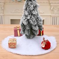 Alfombra De Árbol Navideño De 40 Cm De Peluche Blanca Con Lentejuelas Tapete Pequeño Para Decoración De Hogar Y Fiestas - details 6