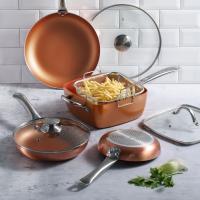 Set de 3 sartenes San Ignacio Optimum Copper 20/24/28cm (2 con tapa) - Aluminio prensado antiadherente - Apto para inducción - details 7