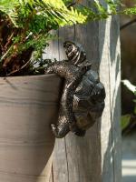 Estatua De Tortuga De Resina Rustica Plantador Colgante Para Jardín Decoración De Maceta Para Flores Y Bonsái Creativa - details 0