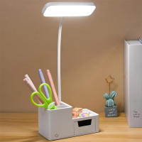 Lámpara De Mesa Plegable Con USB Y Toque Dimmer 3 Modos Luz Nocturna LED Protección Ocular Con Porta Bolígrafos Lámpara De Leer Para Cama - details 6