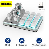 Teclado Mecánico RGB BT Con Macro Personalizable 12 Teclas 4 Engranajes Para Photoshop Y Gaming Romoral Macropad Hotswap - details 0