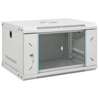 vidaXL Armario rack de servidores de pared 6U 19" IP20 53x40x30 cm Color Gris,  Negro, y mas - details 0