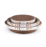 COTTECOTA-Cama y rascador de cartón para gatos con hierba gatera, 3 tamaños. 30x 8cm, 40x9cm, 45x9cm Su diseño circular permite que tu gato rasque, juegue y descanse cómodamente. Hecho con material resistente y ecológico - details 0