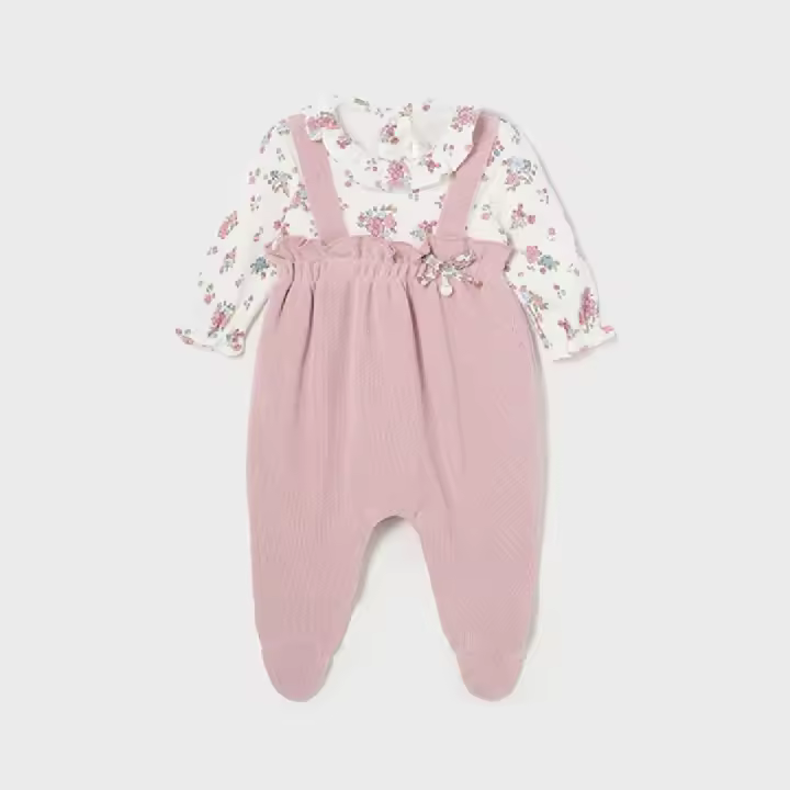 Pelele Peto Bebe Niña Mayoral M2604-4 mayoral Ropa Bebé Niña Peleles y Petos Otoño 24 - 1
