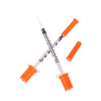 Siringa De Insulina Desechable Para Animales De Granja Con Aguja 5Pcs 0.3/0.5/1ML Cierre Orange Sterilizado Para Mascotas Y Ganado - details 4