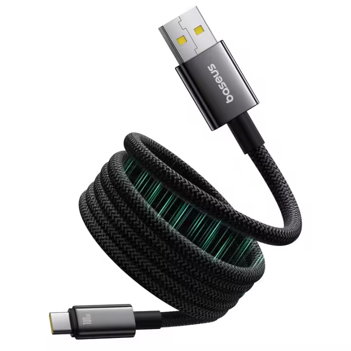 Cable Magnético USB Tipo C Baseus Para Huawei Xiaomi Samsung Carga Rápida 100W Cable De Datos Con Cargador USB C Tejido Sin Químicos De Alta Importancia - 1