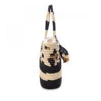 Bolsos sport de mujer XTI 184325 02 CAPAZO RAFIA ASA CORTA NEGRO BEIGE 31984 24V - details 0