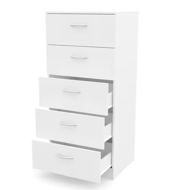 DORMIDAN- Sinfonier 5 cajones guías metálicas, cómoda Dormitorio, Altura 110cm. - 1