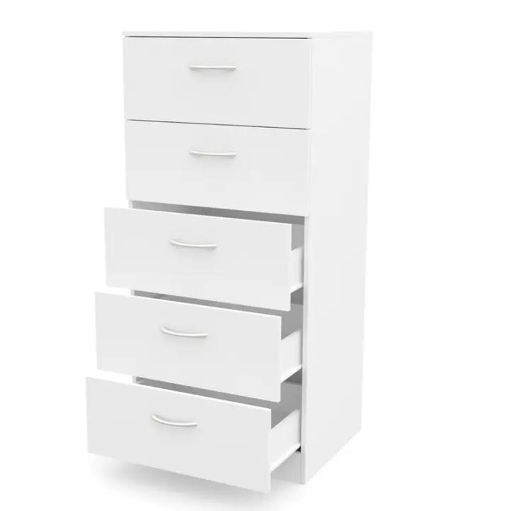 DORMIDAN- Sinfonier 5 cajones guías metálicas, cómoda Dormitorio, Altura 110cm. - 1