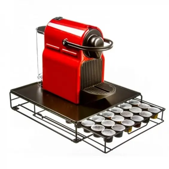 Soporte para Cápsulas de Café Nespresso - Cajón Dispensador de Cápsulas de Nespresso o Dolce Gusto (ESCOGER EL ADECUADO) con Bandeja para Cafetera [ATENCIÓN, MODELO A ESCOGER POR TIPO DE CÁPSULAS] - 1
