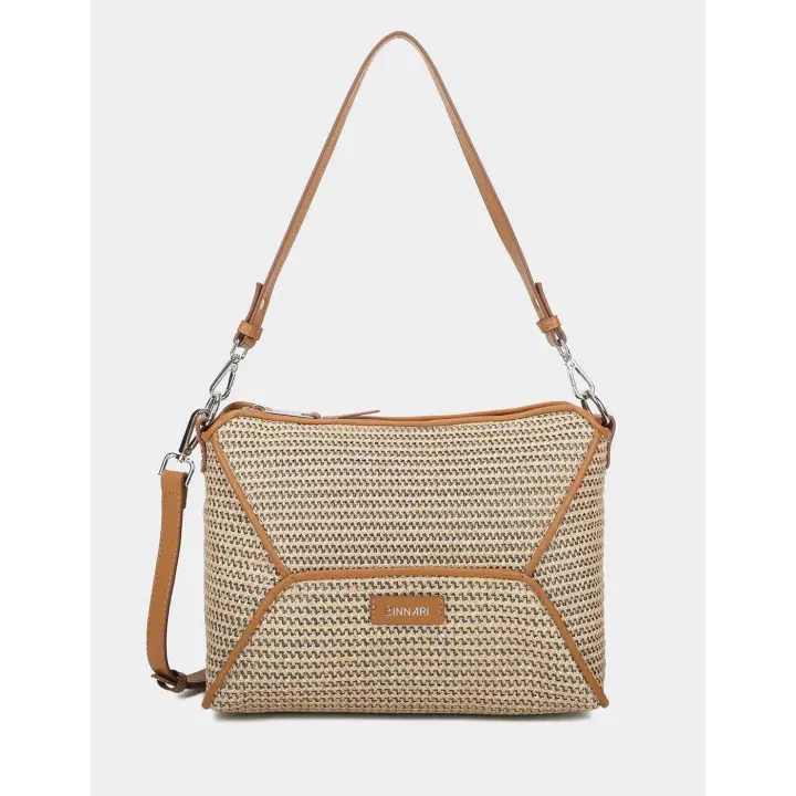 BINNARI Bolso Bandolera BINNARI Mujer Natural  (Mod: 20521) - 1