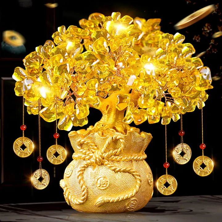 Árbol De La Fortuna Chino Feng Shui Decoración Bonsái Estilo Para La Suerte Y Riqueza Regalos De Feng Shui Figura Moderna De Resina - 1