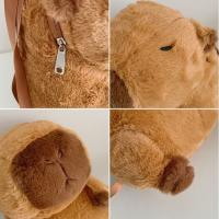Mochila De Peluche Capybara Cartoon Regalo Banda Transversal Grande Capacidad Kawaii Tote Bag Para Mujer Bolsa De Hombro Suave - details 7