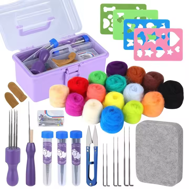 Kit De Tejido Con Agujas KRABALL 114 Piezas Con Lana De Oveja Y Herramientas Completas 2 Tipos De Agujas De Tejido 3 Tamaños Set De Suministros Para Tejer - 1