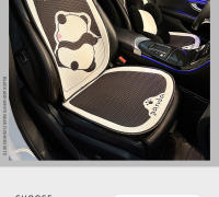 Cojín De Asiento De Coche Universal Diseño De Panda Cartoon Material De Seda Helada Confort Y Calor En Todas Las Estaciones - details 1