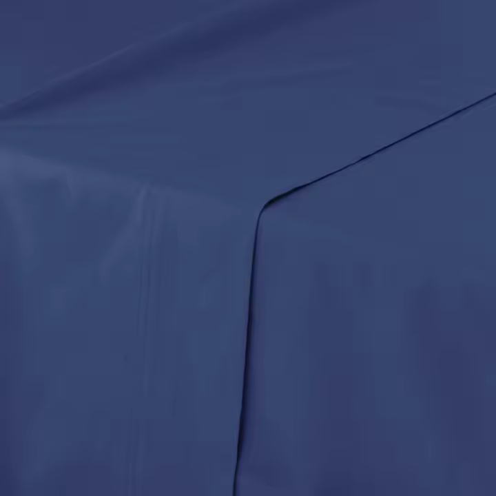 Manterol - Sábana encimera de algodón percal 200 hilos azul marino. Sábanas lisas de tejido natural para todas las estaciones, transpirables, duraderas y de fácil planchado. - 1