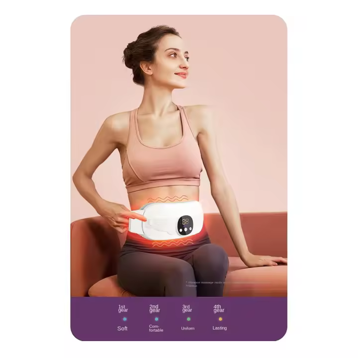 Cinturón Calentador Recargable por USB with 3 Ajustes de Temperature Y 4 Modos de Vibración-Maintains the Calient Belt, Gift Perfecto para las Fiesta - 1