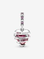Pandora - Charm Colgante en Espiral with De Corazón Form "Tú Amor Revela"-Plata de Ley - details 1