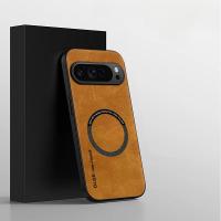 Funda De Teléfono Retro Textura De Cuero PU Magnética Para Google Pixel 10 9 a pro XL 5G TPU Suave Antichoque Con Lámina De Carga Magnética - details 0
