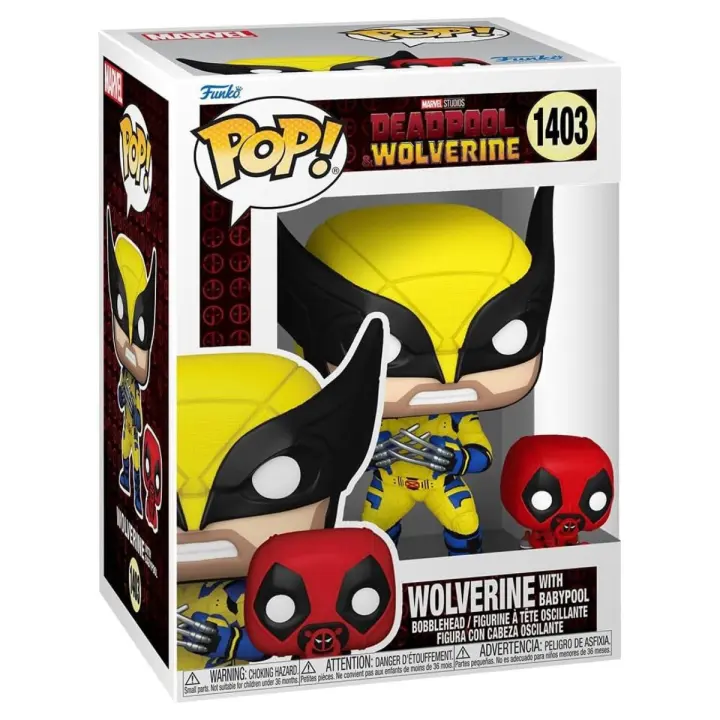 FUNKO POP! MARVEL: DEADPOOL Y LOBEZNO - LOBEZNO CON BABYPOOL, 82382, Nº1403, TIENDA CON LICENCIA OFICIAL - 1