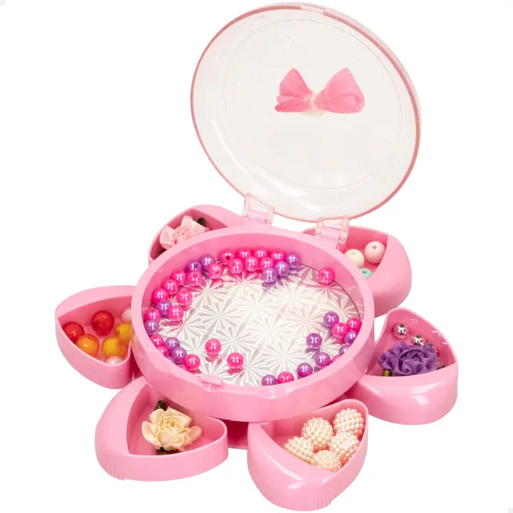 COLORBABY - Set crea tus propios abalorios, joyero DIY con cuentas y accesorios para hacer pulseras y collares, manualidades niñas +3 años, kit creativo infantil, do it yourself - 1