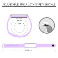 Ociodual Correa de Recambio Compatible con Xiaomi Smart Band 8 Active/Redmi Smart Band 2, de color Lavanda, Pulsera de Repuesto de Silicona Suave Flexible Sport Goma Transpirable - details 8