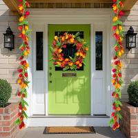 Nueva Rama De Tulipán Imitada Cifrado Para Decoración De Casa Y Boda Al Aire Libre Adorno De Puerta Corona De Flores De Tulipán - details 4