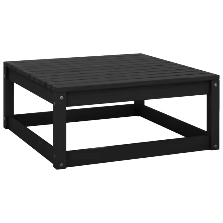 vidaXL Taburete de jardín madera maciza de pino 70x70x30 cm en color Negro/Marrón miel/Natural | cómodas modernas ergonómicas para comedor cocina salón hogar - 1
