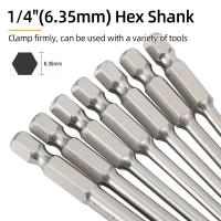 Juego De Puntas De Destornillador Magnético 100mm Slotted Phillips Torx Cuadrado 1/4" Tornillo S2 Acero Herramientas Manuales - details 5