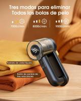 Quita Pelusas para Ropa Electrico - Quitapelusas Electrico Recargable USB, Pantalla LED, 3 Velocidades, 6 Cuchilla, Quita Bolas de la Ropa, Tejidos, Muebles - details 2