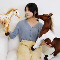 Muñeco De Peluche Caballo Realista 28cm Juguete Clásico De Alta Calidad Para Regalo De Cumpleaños Material Coton PP Adecuado Para Todas Las Edades - details 6