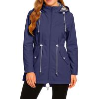 Chaqueta Impermeable Para Mujer Larga Abrigo De Lluvia Con Capucha Para Ciclismo Y Escalada Técnica De Poliéster Secado Rápido - details 5