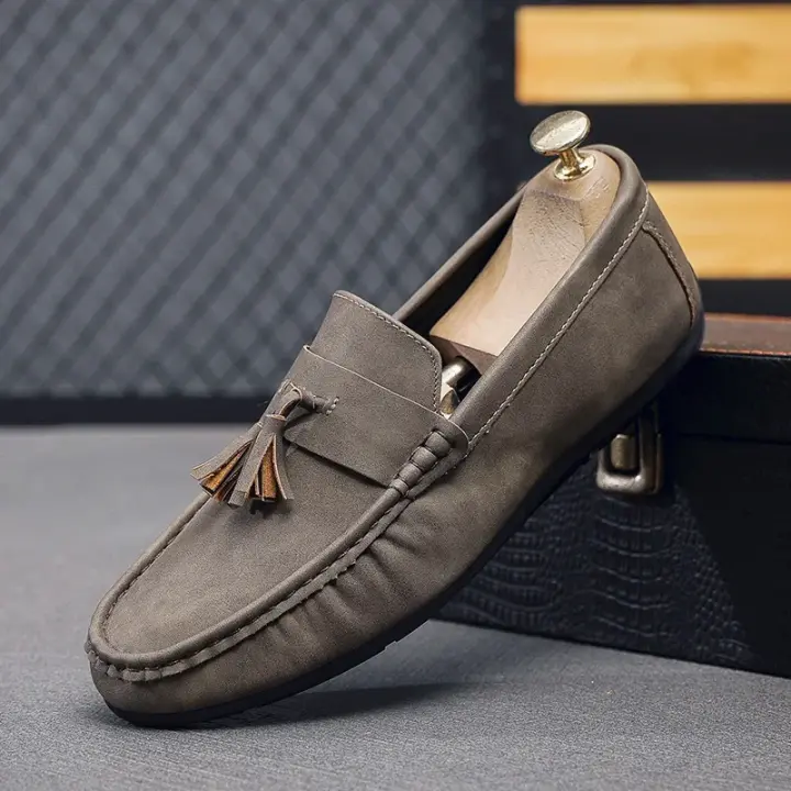 Zapatos Casuales Para Hombre En Cuero Ligeros Y Transpirables Mocasines Clásicos Para Conducir Y Caminar Comodidad SLIP-ON Para Primavera/Otoño - 1