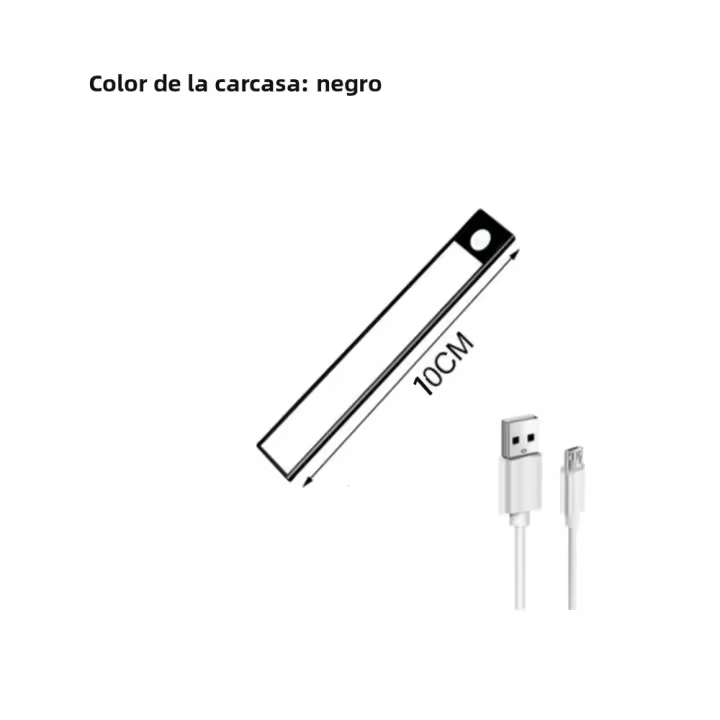 Lámpara LED Recargable USB Con Sensor De Movimiento PIR Ultrafina Portátil Para Armario Dormitorio Pasillo Tubo Detector Barra - 1