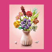 Bloques De Construcción De Bouquet De Flores Eterna Rosa Y Girasol Modelo De Planta Con Vaso Juguete DIY Para Niños Regalos Creativos Decoraciones De Escritorio - details 38